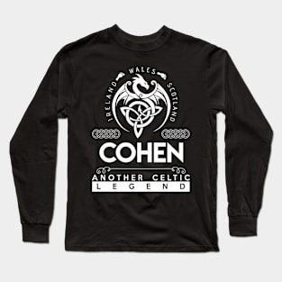 Cohen Name T Shirt - Another Celtic Legend Cohen Dragon Gift Item Long Sleeve T-Shirt